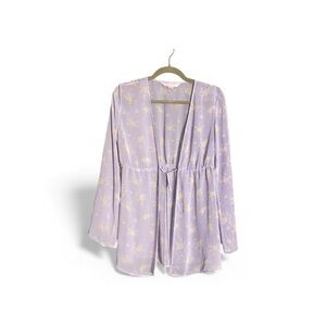 Y2K Vintage Babydoll Fairy Victoria's Secret Lavender Light Purple Floral Robe S